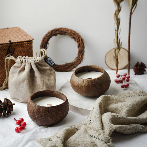 Coconut Shell Candle - Toasted Coconut Scent-8