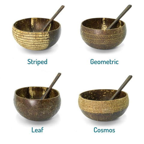 Eco-friendly Coconut Bowls & Spoons Set of 2-14