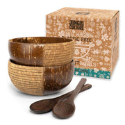 Eco-friendly Coconut Bowls & Spoons Set of 2-3