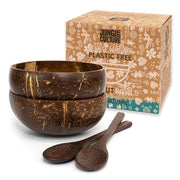 Eco-friendly Coconut Bowls & Spoons Set of 2-15