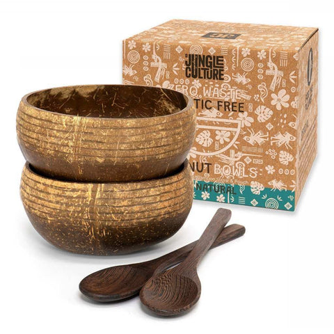 Eco-friendly Coconut Bowls & Spoons Set of 2-17